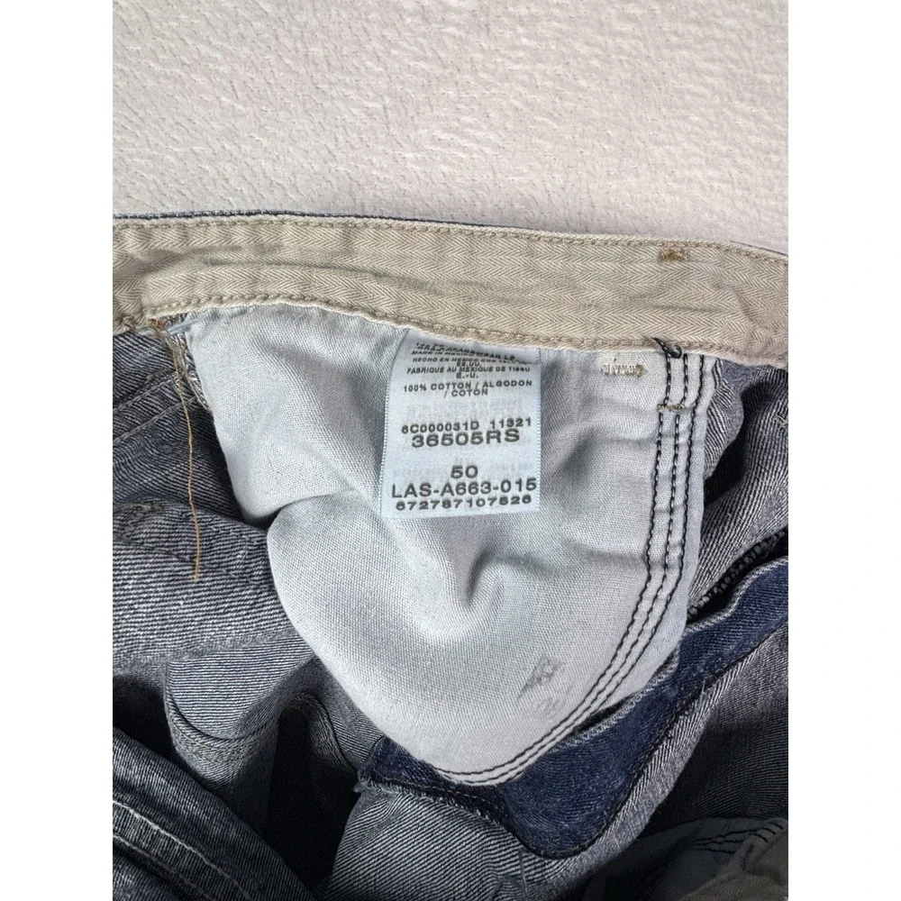 Wrangler Denim Shorts Mens 50 Carpenter Relaxed Dark Wash Blue 36505RS